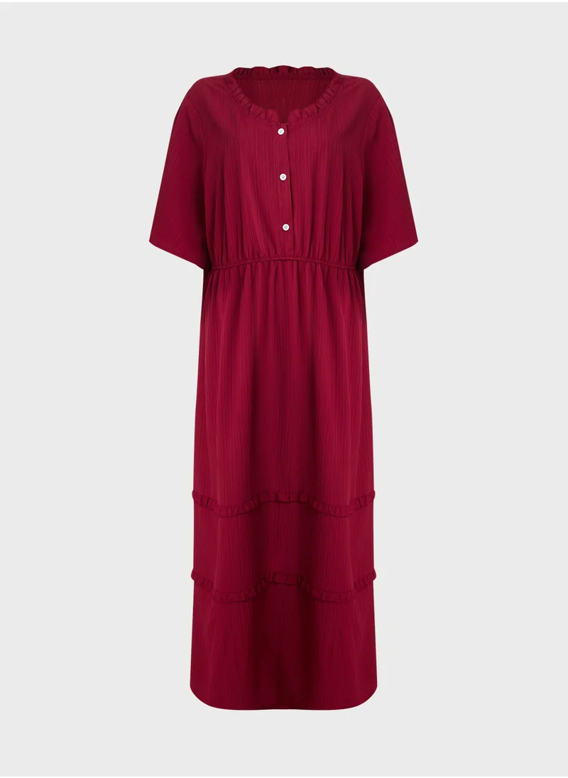 جينجر بلس Ruffled Tiered Dress