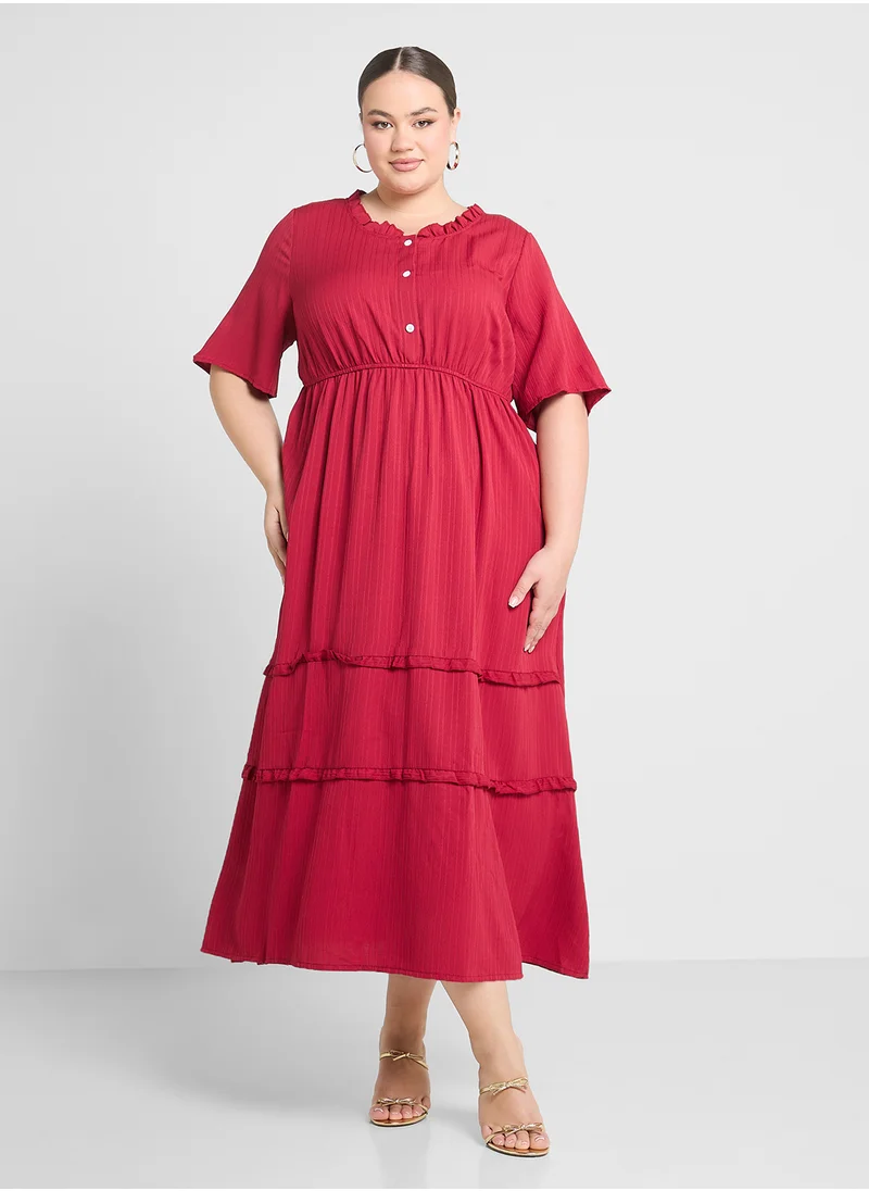 Ginger Plus A Line Tiered Dress