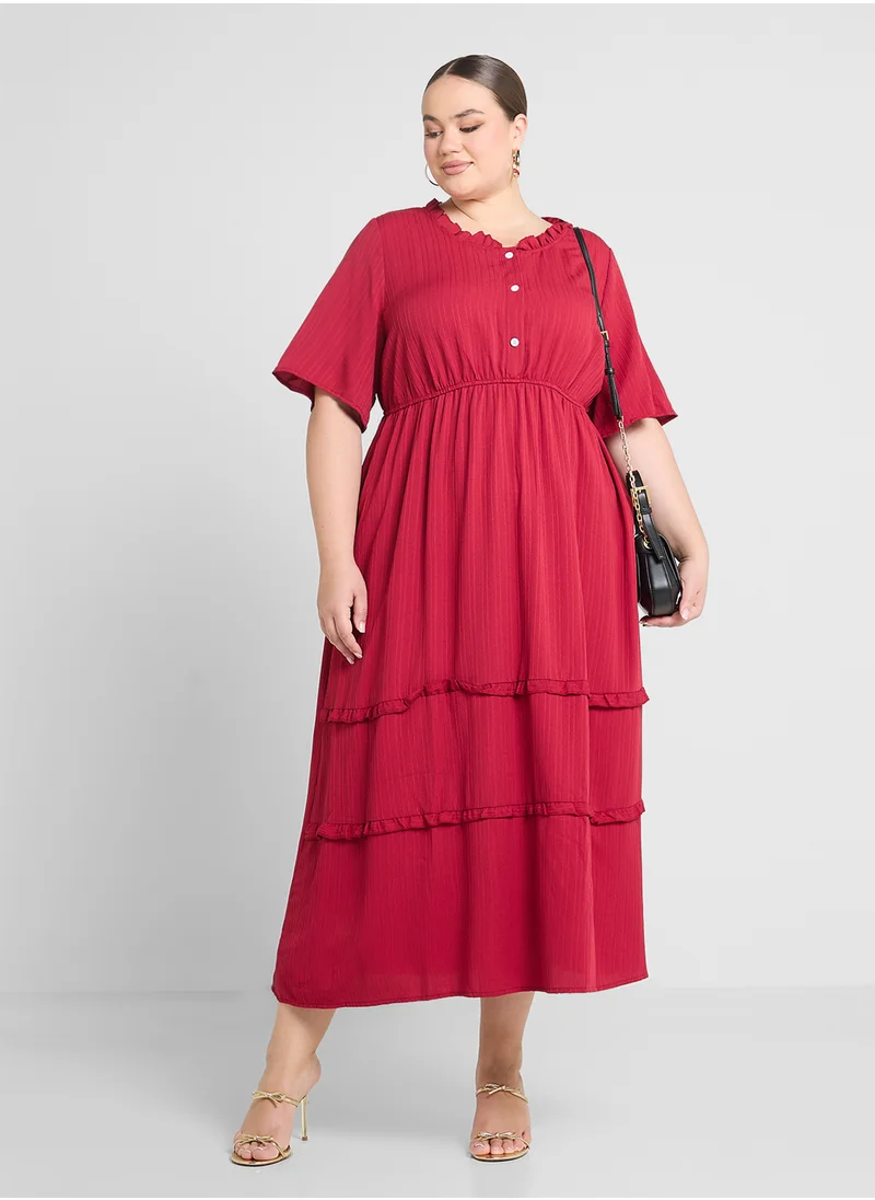 Ginger Plus A Line Tiered Dress