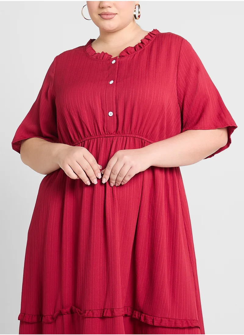 Ginger Plus A Line Tiered Dress