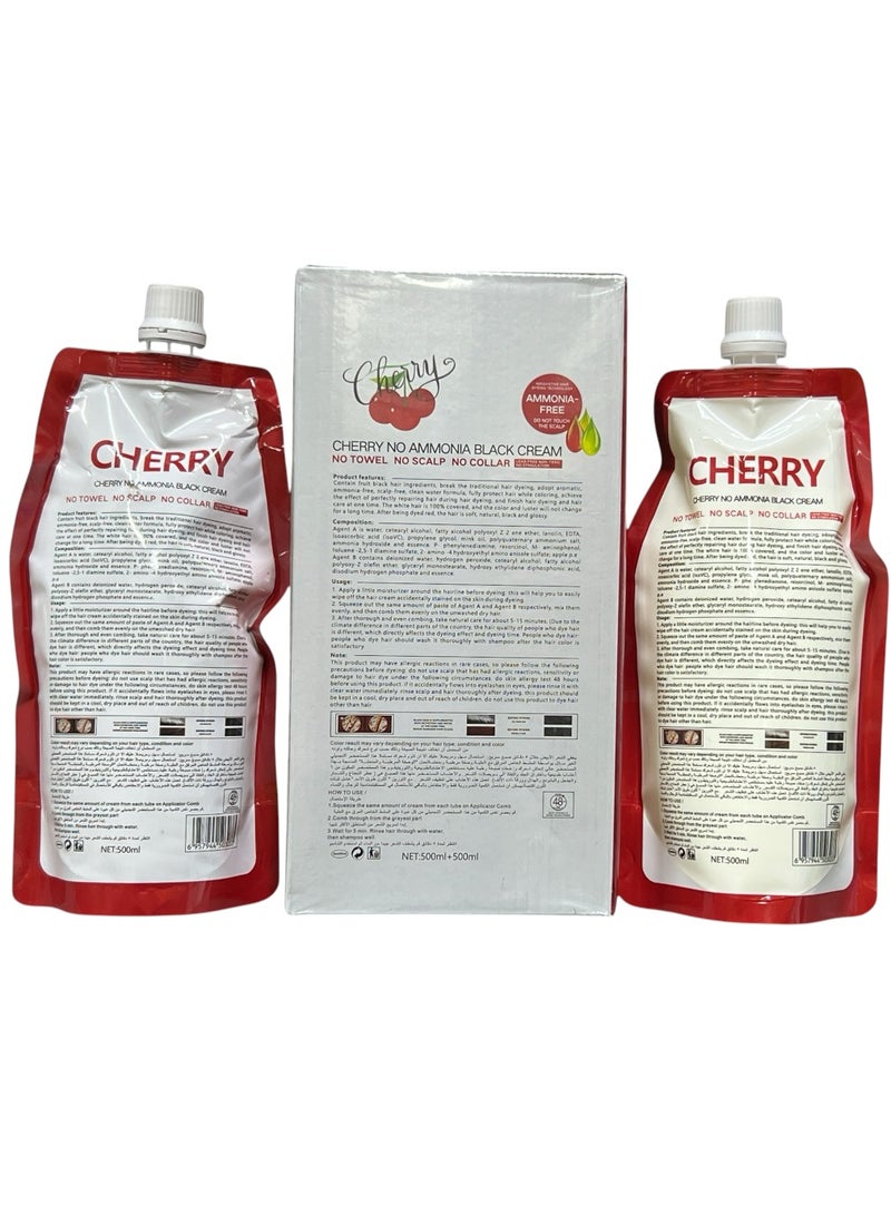 Apple Blossom Naturals Ammonia-Free Natural Organic Black Hair Color Cream 1000ml - Image 4