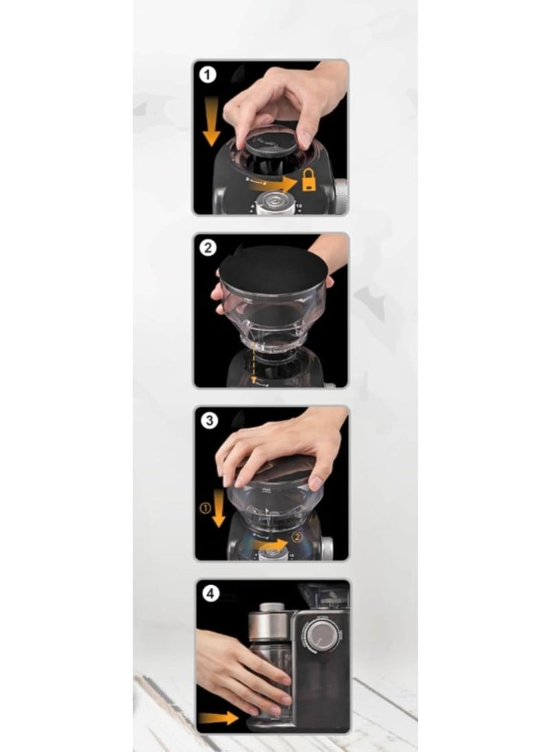 ال سي Multi-Speed Coffee Grinder | 240G Capacity | 150W Powerful Motor| Stainless Steel Blades & Easy Operation | DLC-7319 - Image 4