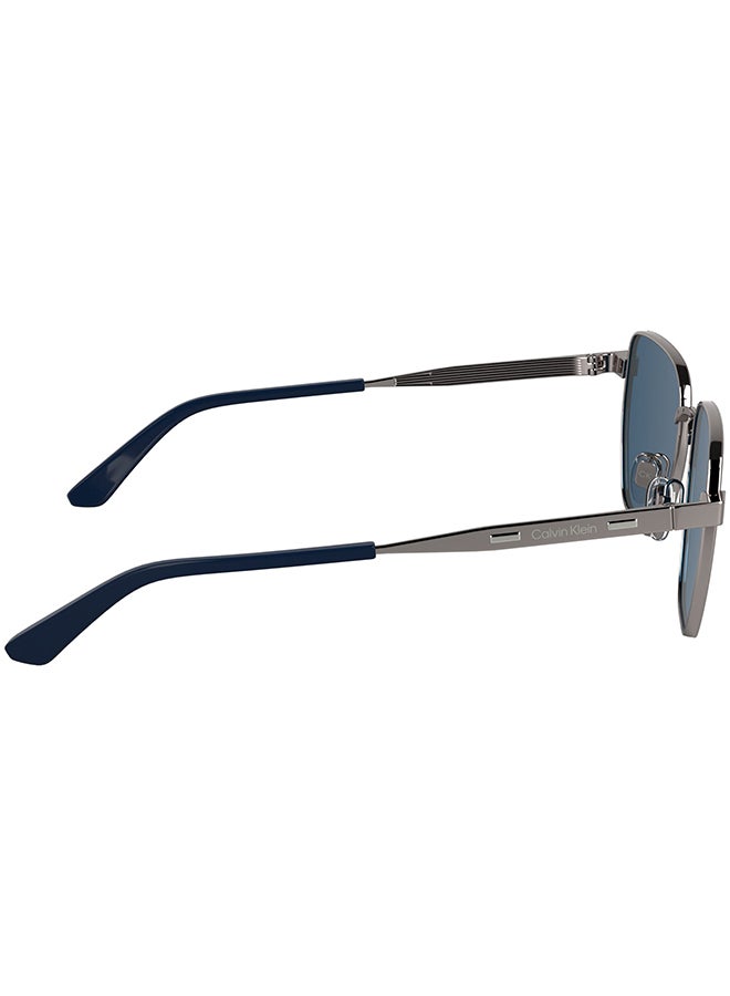 CALVIN KLEIN نظارات شمسية معدنية كاملة الإطار من كالفن كلاين CK25100S 5318 (071) لون رمادي فاتح - Image 5