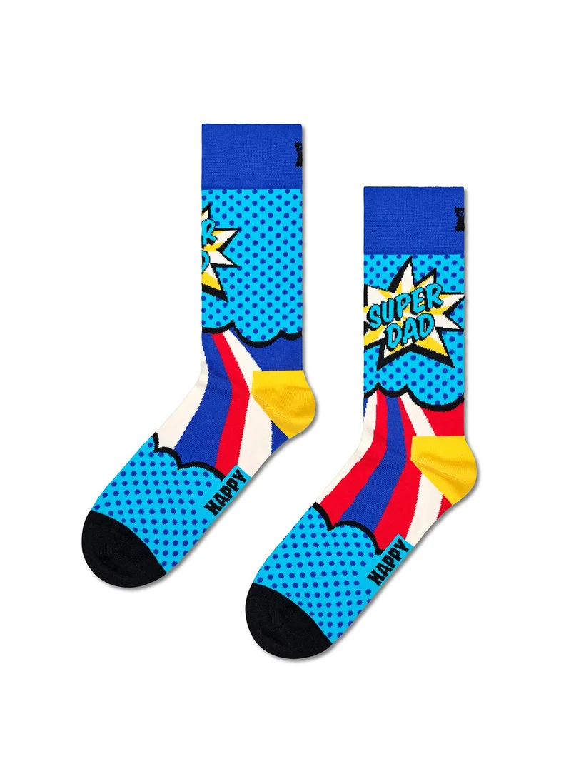 Happy Socks  3-Pack Super Dad Socks Gift Set  | Best Price UAE
