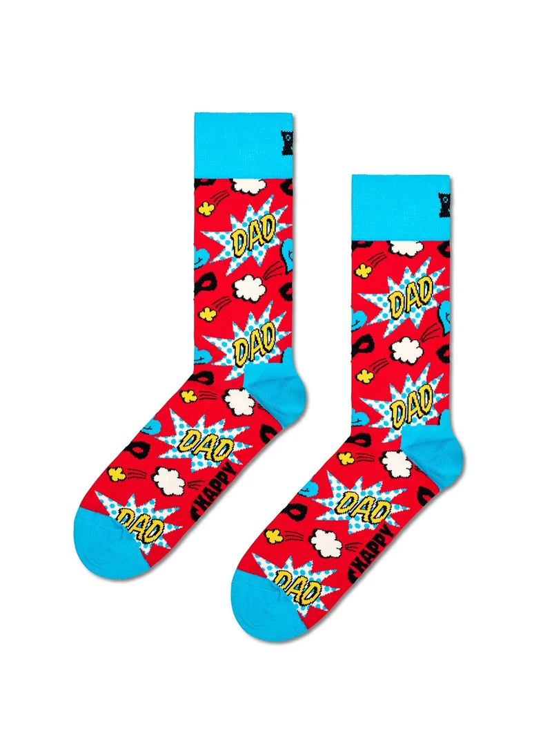 Happy Socks  3-Pack Super Dad Socks Gift Set  | Best Price UAE
