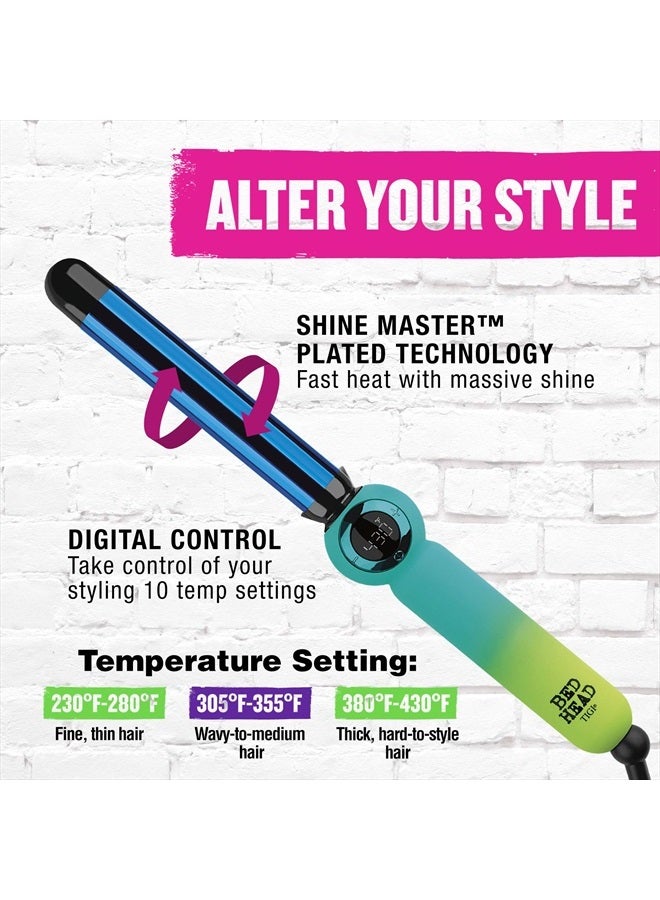 BED HEAD أداة تجعيد الشعر الرقمية تويرل جانكي | تجعيدات ضيقة و أمواج، (1 بوصة) - Image 4