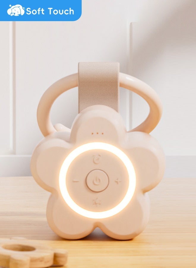 Soft Touch Portable Baby Sleep Soother White Noise Sound Machine for Baby with Night Light, 21 Soothing Sounds for Sleep, Time Function, Baby Shusher Machine for Indoor and Outdoor (Pink) - Image 2