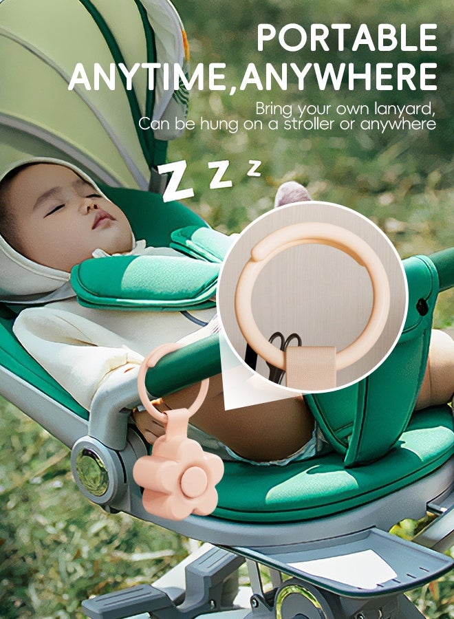 Soft Touch Portable Baby Sleep Soother White Noise Sound Machine for Baby with Night Light, 21 Soothing Sounds for Sleep, Time Function, Baby Shusher Machine for Indoor and Outdoor (Pink) - Image 4