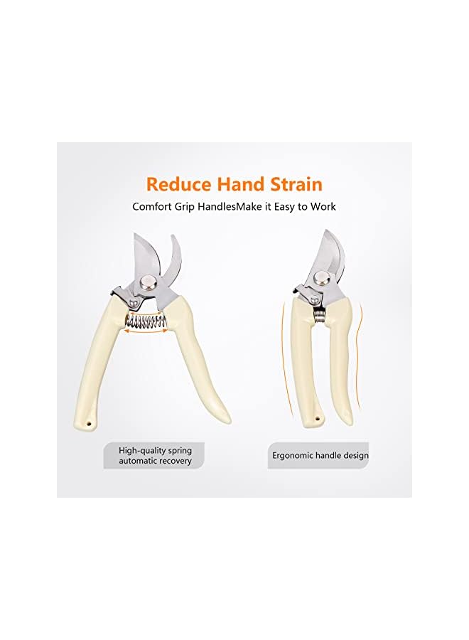 promass Garden Pruning Shears, Professional Bypass Pruner Hand Shears, Pruning Shears for Gardening, garden scissors, plant pruning shears for Cutting Flowers - Image 5