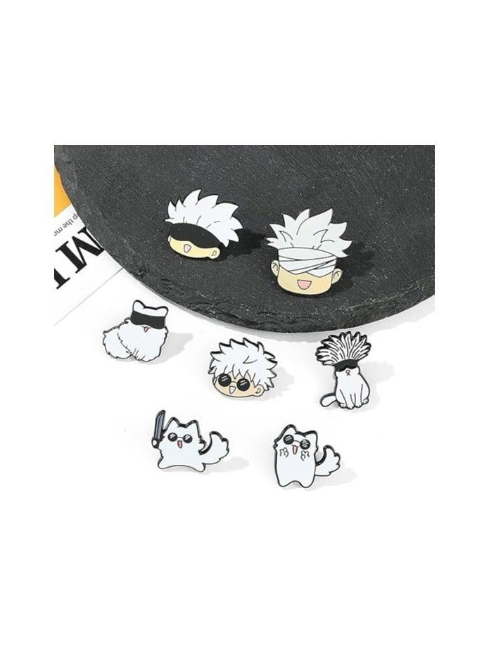 عام 7 قطع بروش جوجوتسو كايسن أنيمي، دبابيس جوجوتسو كايسن سبيكة ساتورو كوسبلاي للرجال - Image 4