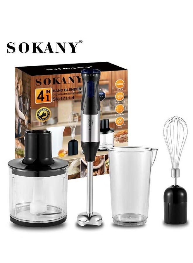 sokany 4 In 1 Electric Hand Blender Handheld Blender,Chopper, Mixer,1000W - Image 5