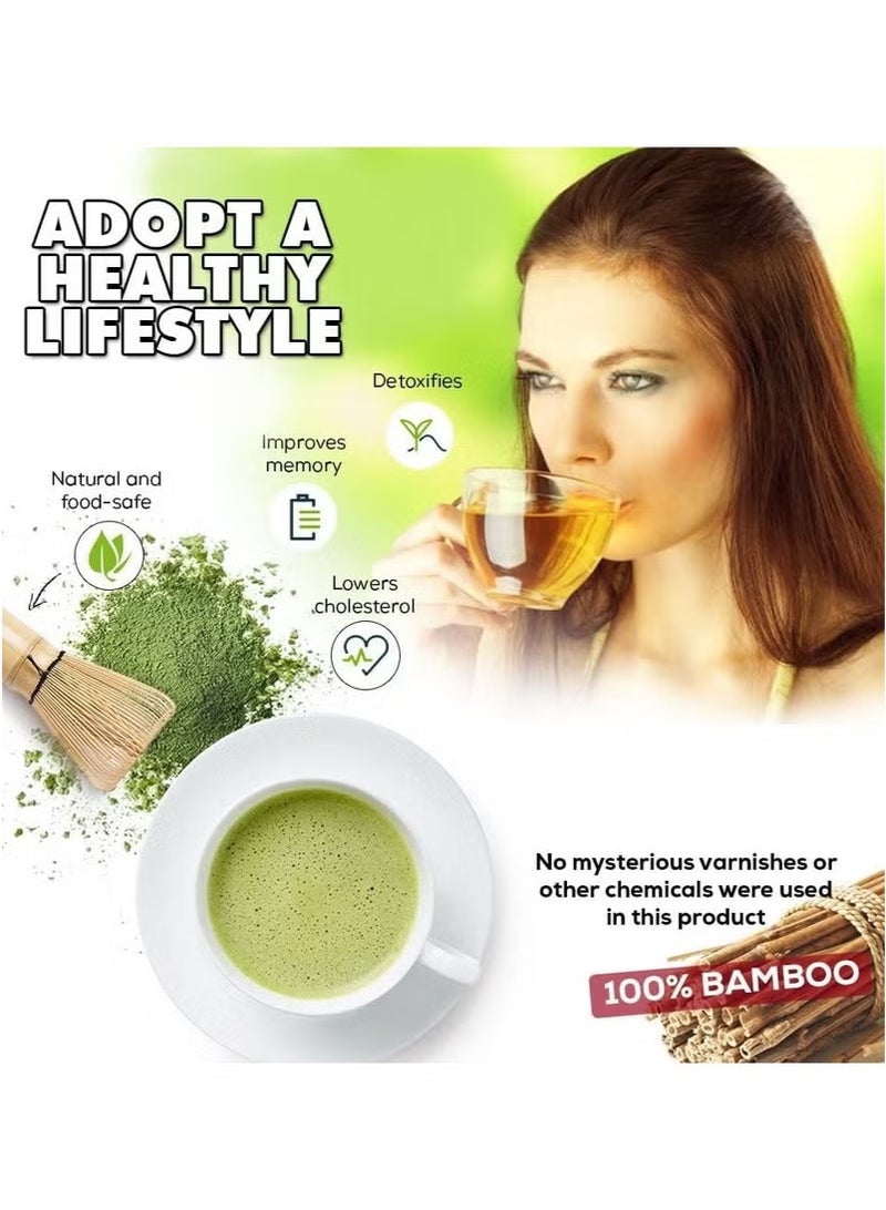 8 Piece Matcha Whisk Set Bamboo Matcha Tools for Stirring Matcha Tea - Image 3