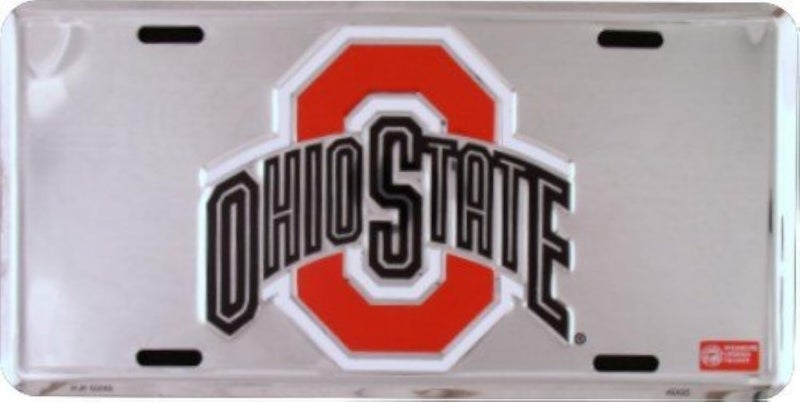 Ohio State Buckeyes Super Stock Metal Novelty License Plate 6 x 12