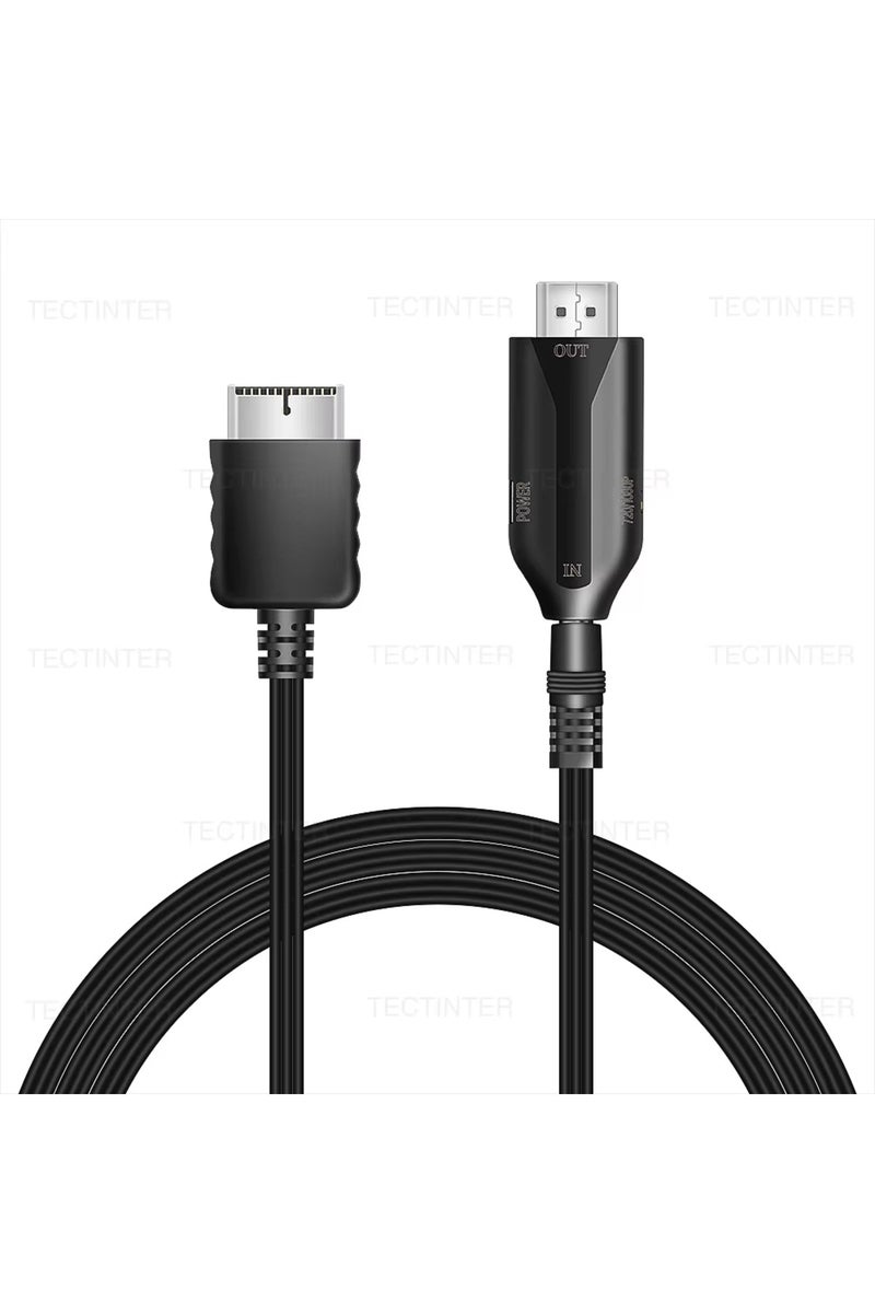 Black For Playstation 2 HDMI-Compatible Converter Adapter Supports for PS2/PS1 Display Modes for HDT