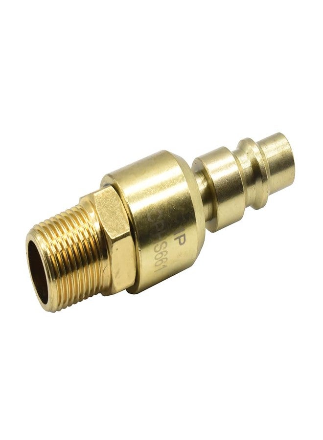 Interstate Pneumatics CPHS661 3/8 Inch Industrial Steel Swivel Plug 3/8 Inch Male NPT-Pack of 2 - Image 2
