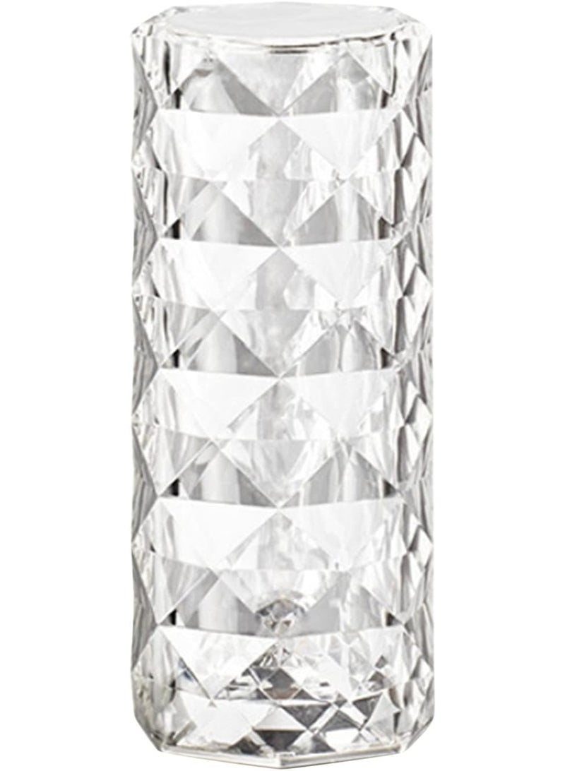 BLOOMING TIME Crystal Rose Diamond Table Lamp Colors Changing Touch Control & USB Rechargeable Rose Acrylic LED Light with Remote for Bedroom, Living Room, Office (Multi Color) - Image 1