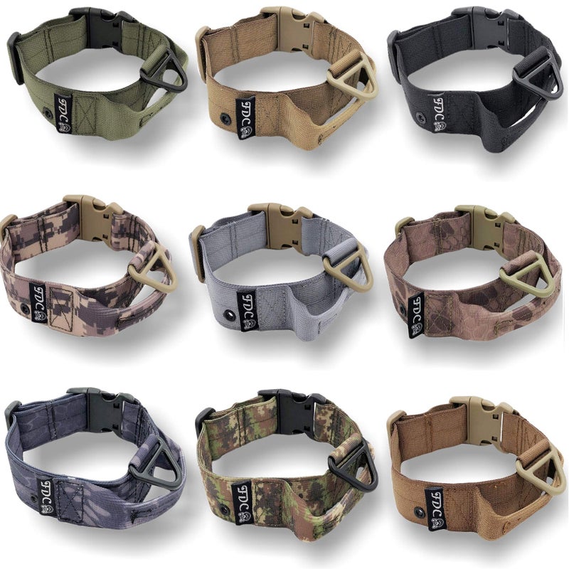 FDC Heavy Duty Dog Tactical Collar with Handle 1.5in Width Training Military Army TAG Hole Medium Large M, L, XL, XXL (XXL: Neck 20" - 24", Digital Camo) - Image 3