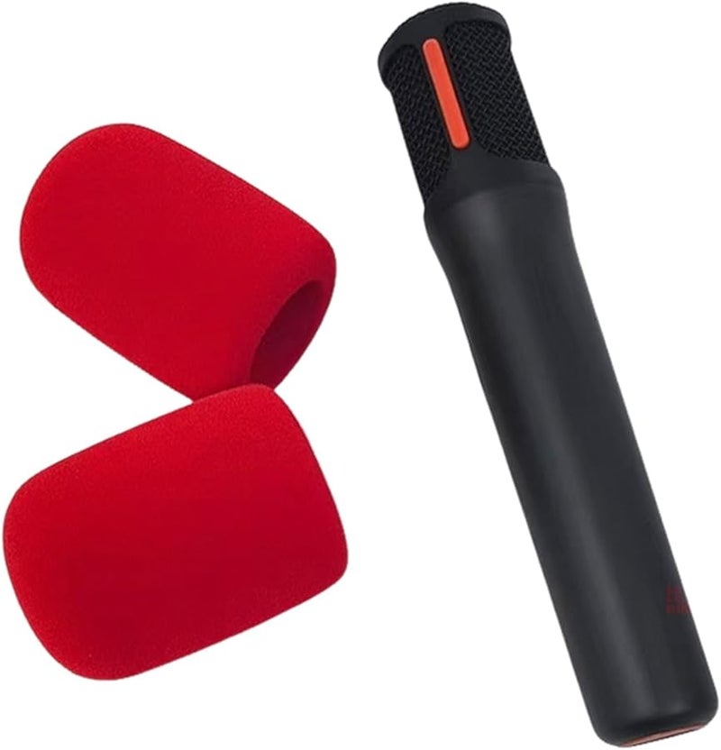 Black and Red Detachable Microphone Windscreen Sponge Cover for Encore2 Mic Vocal Protection Streaming - Image 5