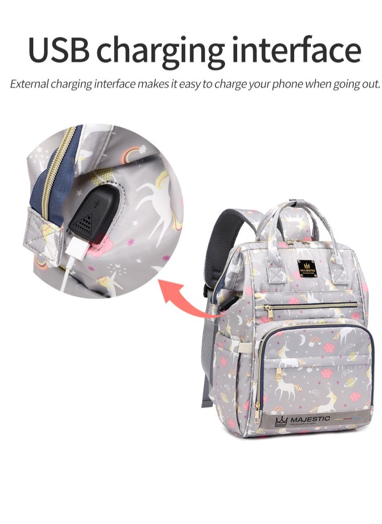 138 Baby Maternity Diaper Unicorn Waterproof Multifunctional large capacity backpack bag with USB Charging output - Black - pzsku/Z8EBFD3405F08AEC4FF88Z/45/_/1704711289/78d89d0c-d7bc-4954-9e7d-84defce94bf2