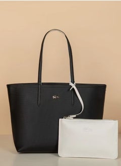 LACOSTE Women's  Double sided Two tone Large Capacity Handbag, Fashionable and Versatile, Black/White  - Image 1