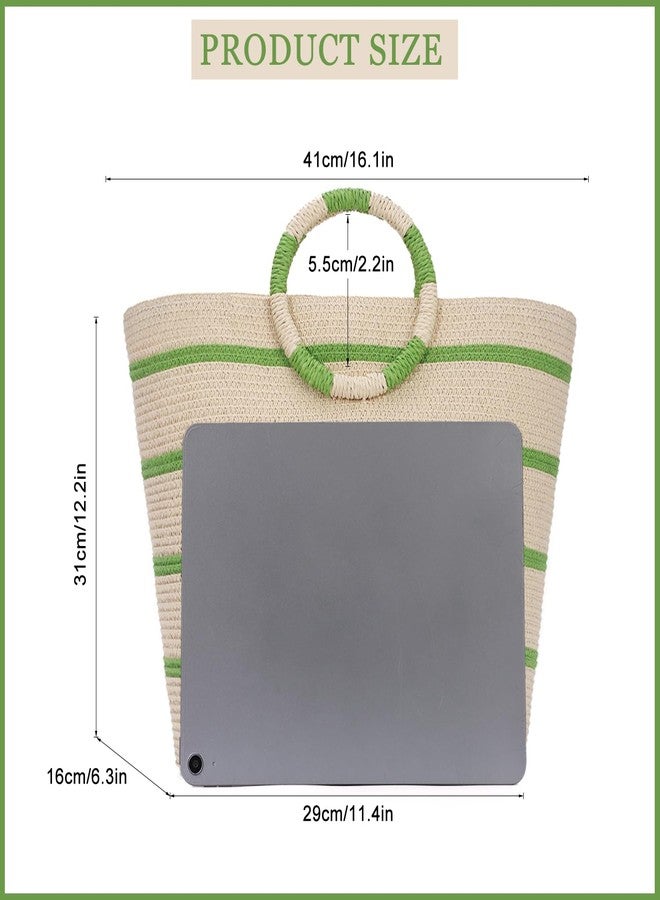 SUKUTU Large Straw Tote Bag for Women Rattan Woven Handbag Summer Beach Vacation Bag Crochet Tote - Image 5