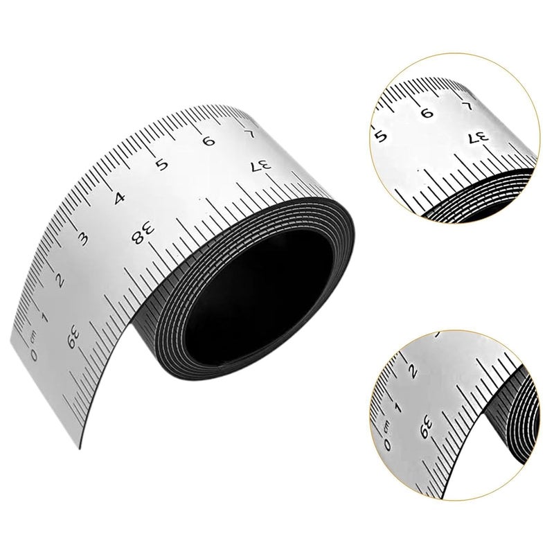 White Flexible Ruler Tape 1M Roll Up Measuring Tool For Frame Edge And Tear Fences - Image 5