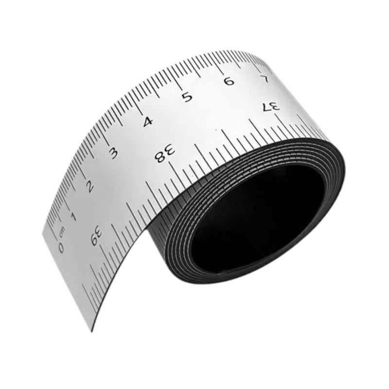 White Flexible Ruler Tape 1M Roll Up Measuring Tool For Frame Edge And Tear Fences - Image 1