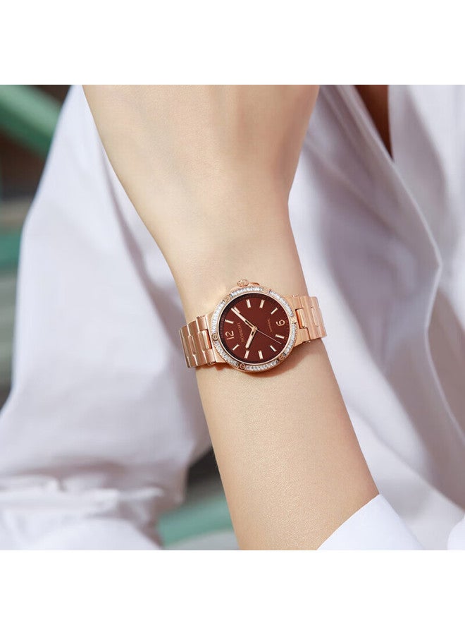 Rossini Women's Diamond-studded Steel Band Quartz Watch Elegant Chinese Brand Ladies' Watch Birthday Christmas Valentine's Day Gift For Women - Image 2