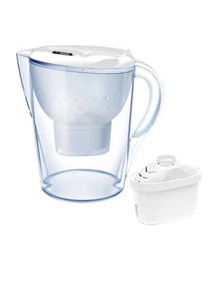 AROAQ Household Water Filter, 3.5L Dispenser Pitcher Mineral Alkaline Water Ionizer Water Filter, Non Toxic Alkaline Activated Carbon Water Purifier And Timer, ( White With 1 Filter)  - Image 1