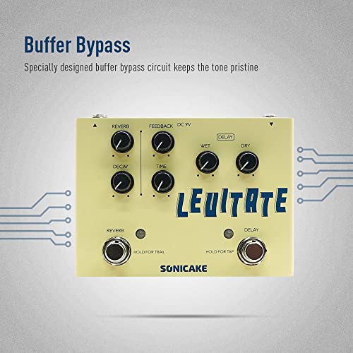 SONICAKE Delay Reverb 2 in 1 Guitar Effects Pedal Digital Levitate - Image 5