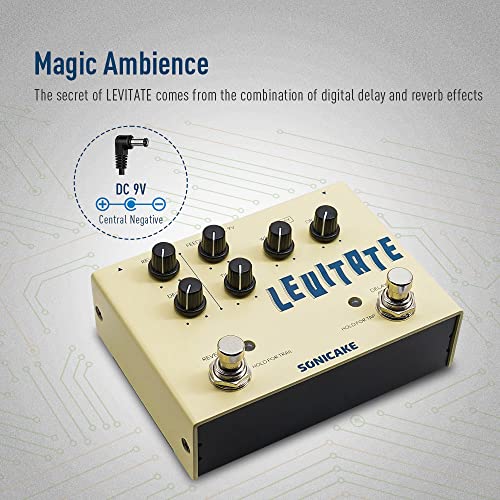 SONICAKE Delay Reverb 2 in 1 Guitar Effects Pedal Digital Levitate - Image 2