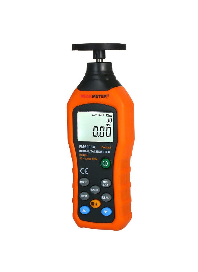 Generic - Digital Tachometer Handheld Contact Motor Tachometer LCD Speedometer Tach RPM Meter Contact-type Digital Tachometer Wide Measuring Rang 50～19999rpm - Image 1