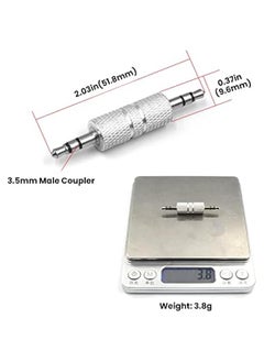 Generic 2 Pack 3.5mm Male to Male Audio Adapter, 1/8 Coupler Joiner Stereo Jack Male to Male Adapter Connectors,Compatible for Bluetooth Receiver AUX PC Laptop MP3 Player Car Extension  - Image 2