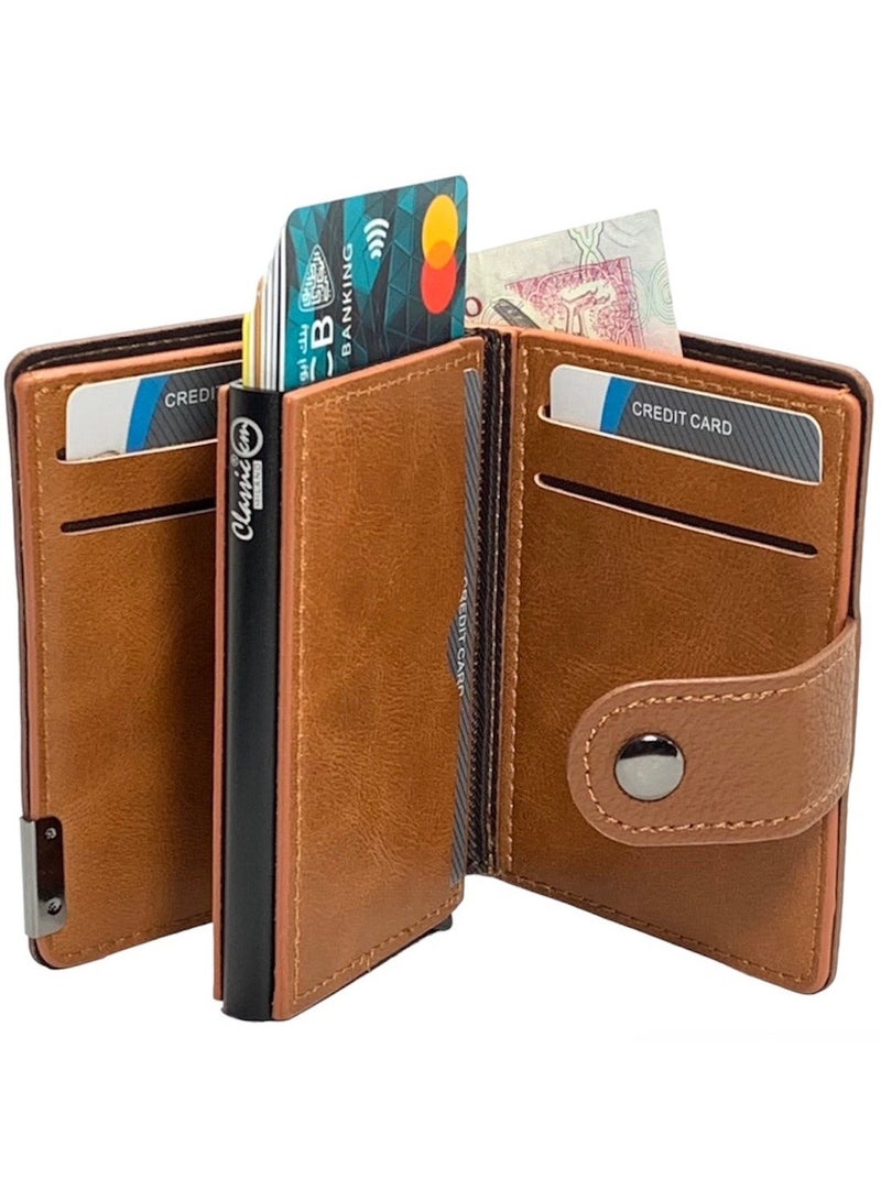 Classic Milano Faux Leather RFID Blocking Pop Up Wallet for Men and Women - Automatic Card Holder Wallet with Pop-up Design - Secure, Compact Credit Card Holder for Men - Stylish Wallet for Men & Women’s RFID Card Wallet - Image 2
