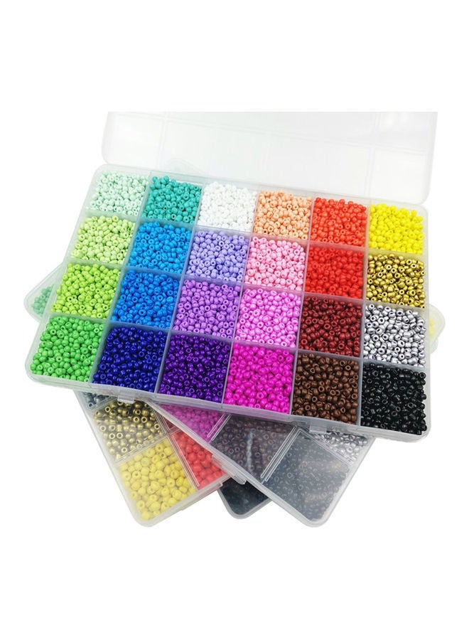 NIBEMINENT 24000-Piece 2mm 24 Colors Rainbow DIY Ball Beads Multicolour - Image 2