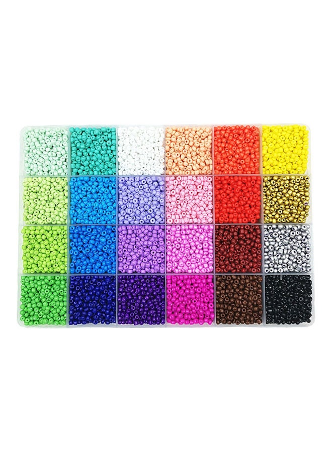 NIBEMINENT 24000-Piece 2mm 24 Colors Rainbow DIY Ball Beads Multicolour - Image 1