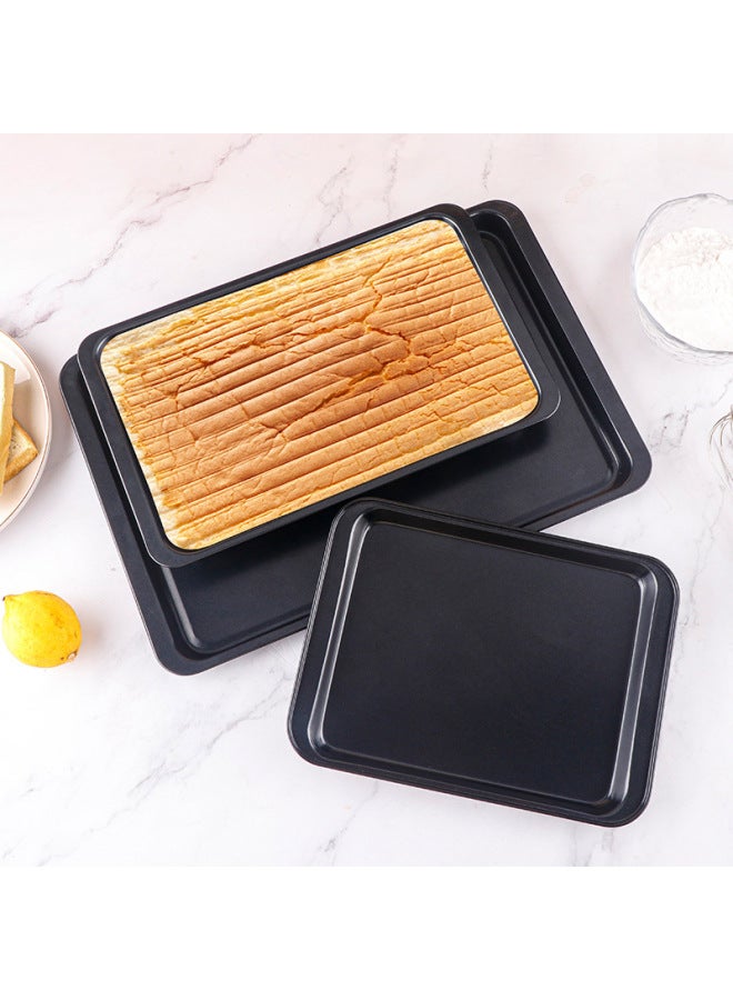 Thickened 8-14 Inch Rectangular Non-Stick Baking Pan Baking Cake Bread Oven Chassis Cookie Shallow Pan-Specifications:8 Inch  - Image 2