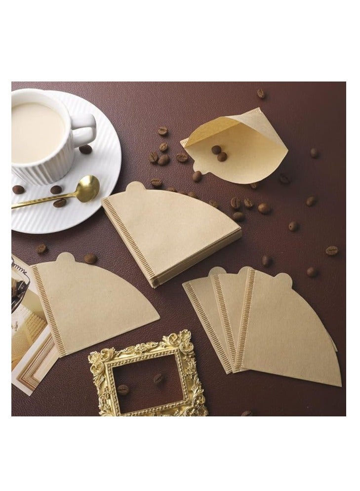 Coffee Filtering Paper 100 Pieces Disposable Natural Unbleached Brown Cone Shaped Coffee Filters for Pour Over and Drip Coffee Maker Compatible with V60 Dripper for 2-4 Cups (100) - Image 5
