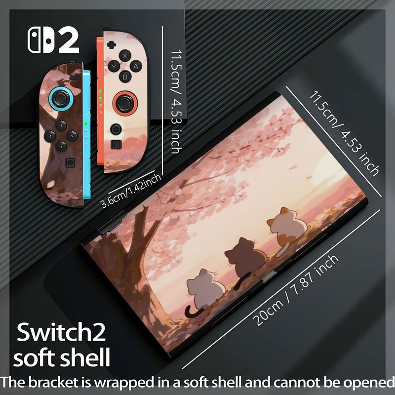 غلاف واقي لجهاز نينتندو سويتش OLED بتصميم ثلاث قطط صغيرة، TPU خفيف الوزن - Image 4