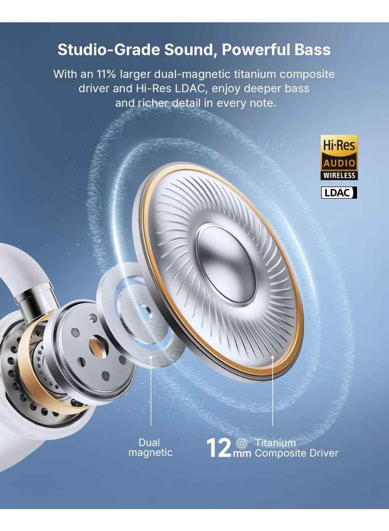 إيرفن سماعات EarFun Clip 2 المفتوحة للأذن بتصميم Clip On، صوت Hi-Res مع LDAC، محرك تيتانيوم 12 مم، 4 ميكروفونات بمكالمات مدعومة بالذكاء الاصطناعي، ترجمة فورية لأكثر من 100 لغة، ثبات مريح، تشغيل حتى 40 ساعة، Bluetooth 6.0 للرياضة والجري - Image 3
