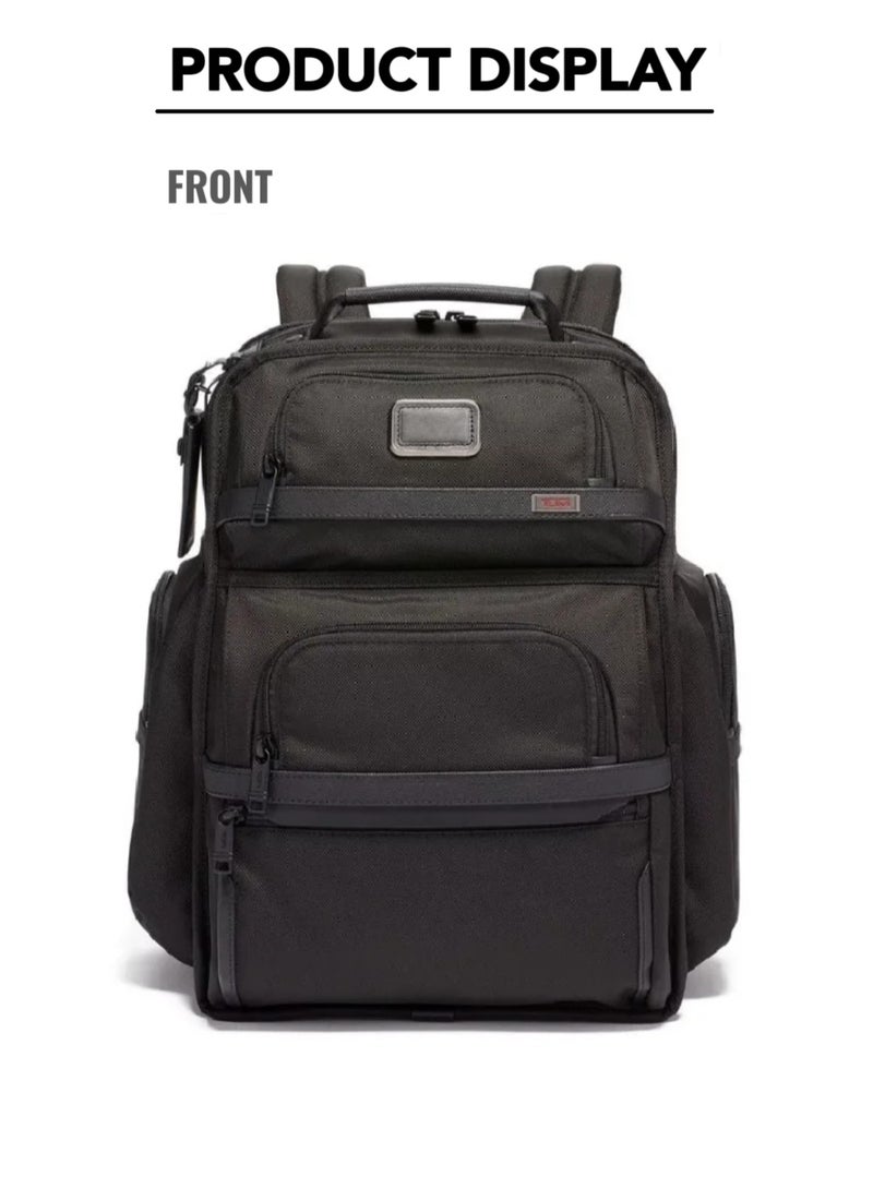 TUMI Alpha 3 Men's Slim Solutions Brief Pack Laptop Tablet Business bag Backpack,Classic Ballistic Nylon， Black，One Size - Image 1