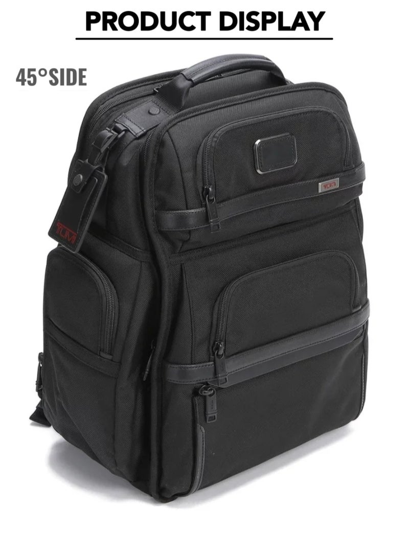 TUMI Alpha 3 Men's Slim Solutions Brief Pack Laptop Tablet Business bag Backpack,Classic Ballistic Nylon， Black，One Size - Image 2