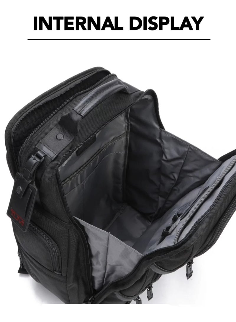 TUMI Alpha 3 Men's Slim Solutions Brief Pack Laptop Tablet Business bag Backpack,Classic Ballistic Nylon， Black，One Size - Image 3