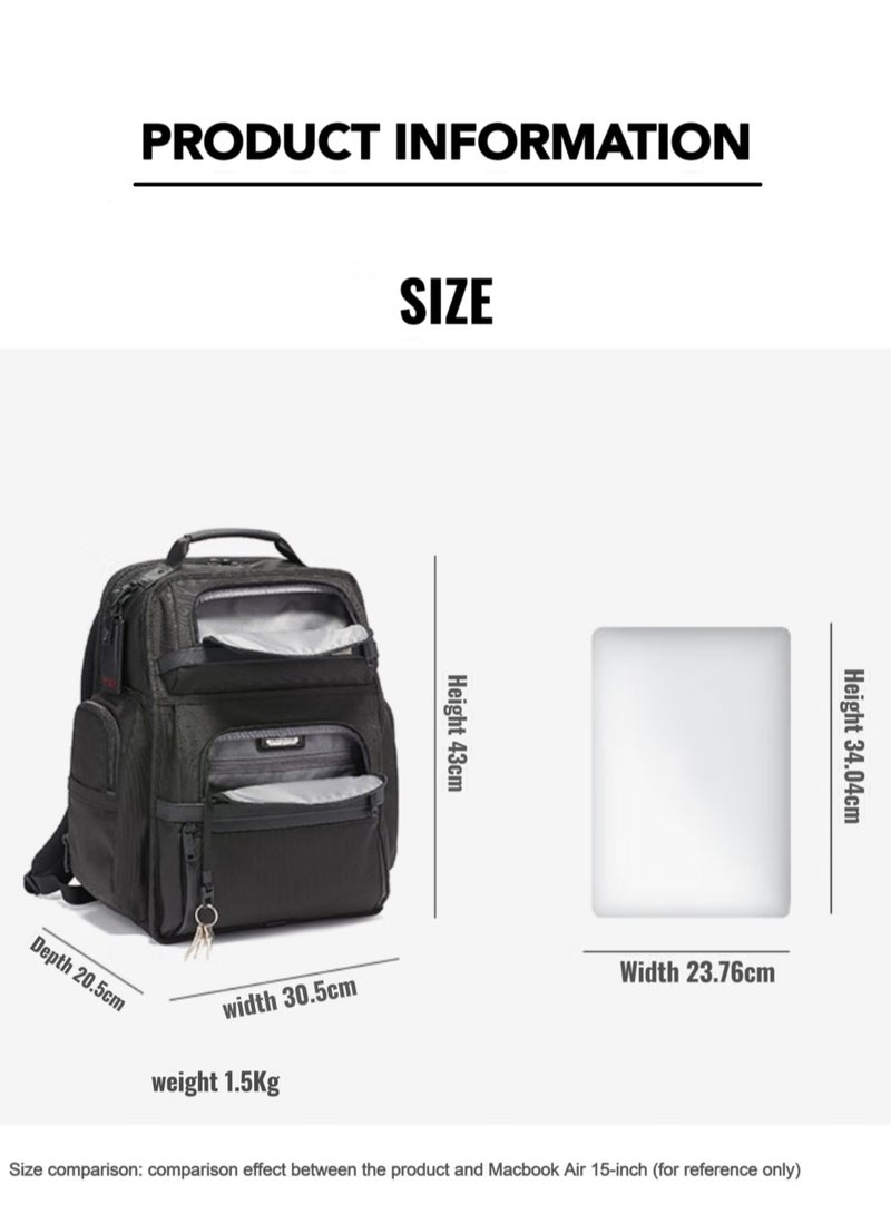 TUMI Alpha 3 Men's Slim Solutions Brief Pack Laptop Tablet Business bag Backpack,Classic Ballistic Nylon， Black，One Size - Image 5