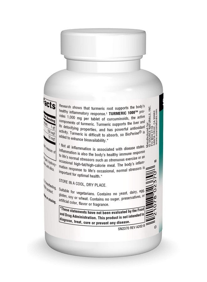 Source Naturals Turmeric 1000, Supports The Body’s Healthy Inflammatory Response*, 1,000mg - 60 Tablets - Image 2
