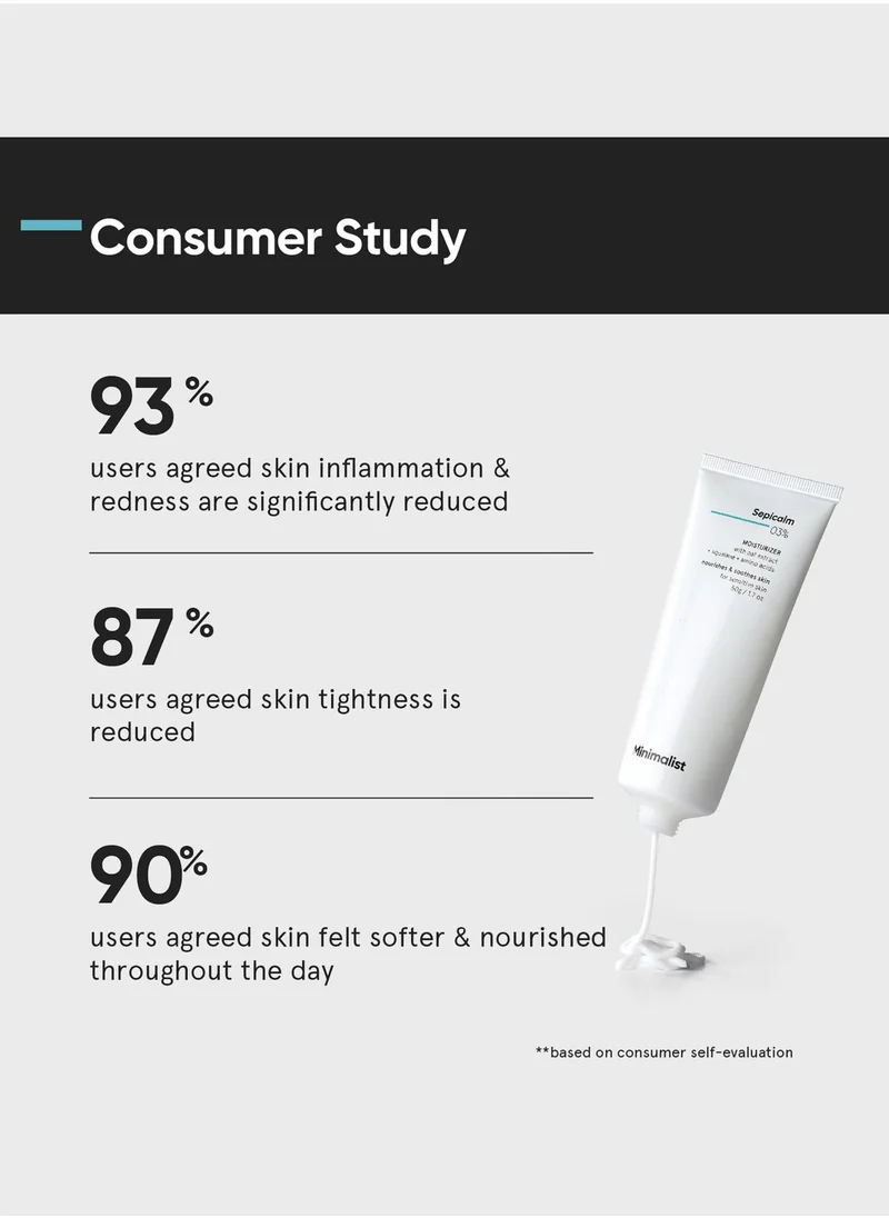 Minimalist Skincare Sepicalm 3% Face Moisturizer