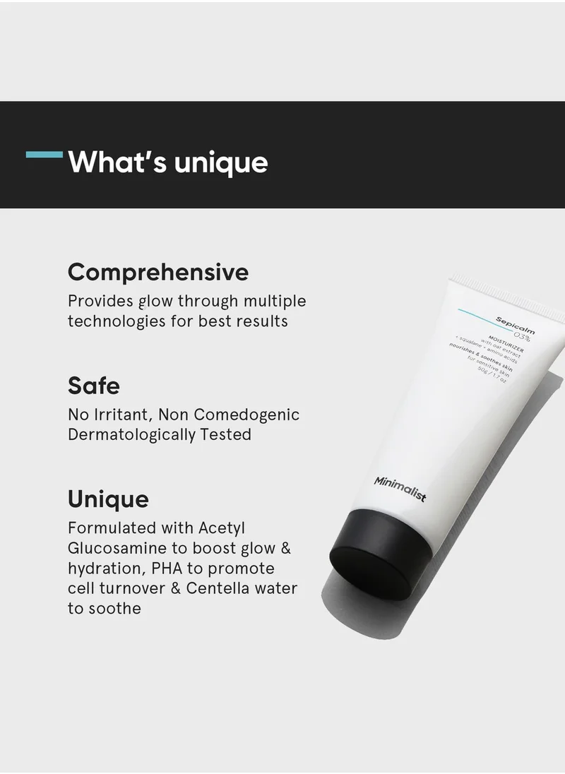 Minimalist Skincare Sepicalm 3% Face Moisturizer