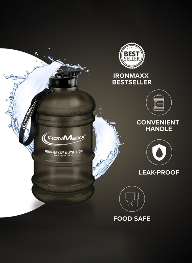 IronMaxx WATER GALLON | 2200ml | BLACK MATT | Leak-Proof BPA-Free Hydration Bottle - Image 2