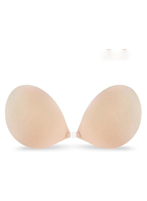 Adhesive Bra Strapless Sticky Invisible Push Up Silicone Bra For Backless Dress With Nipple Covers(A-C cup)