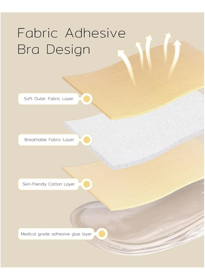 Fanski Adhesive Bra Strapless Sticky Invisible Push Up Silicone Bra For Backless Dress With Nipple Covers(A-C cup) - Image 3